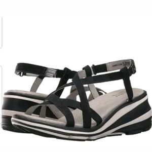 Womens Jambu Navy Blue Ginger Wedge Sandals 8.5